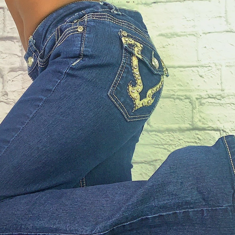 🆕 Bebe Bling Rhinestone Jeans 💎👖 - Picture 7 of 8